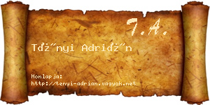 Tényi Adrián névjegykártya